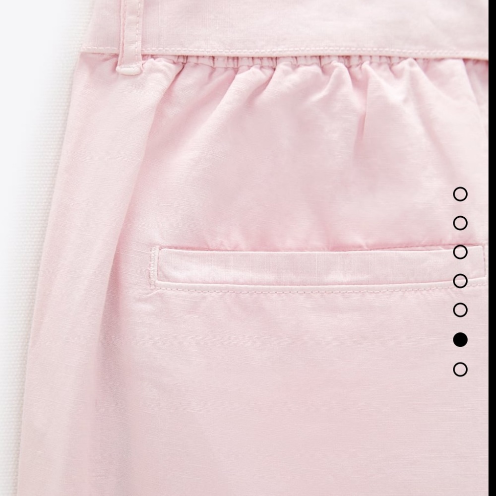 Zara pink high waisted jogging pants with belt - Picture 6 of 6